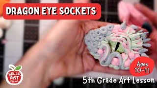 Detailed 1. Dragon Eye Socket - 5th Grade Art Lesson Details