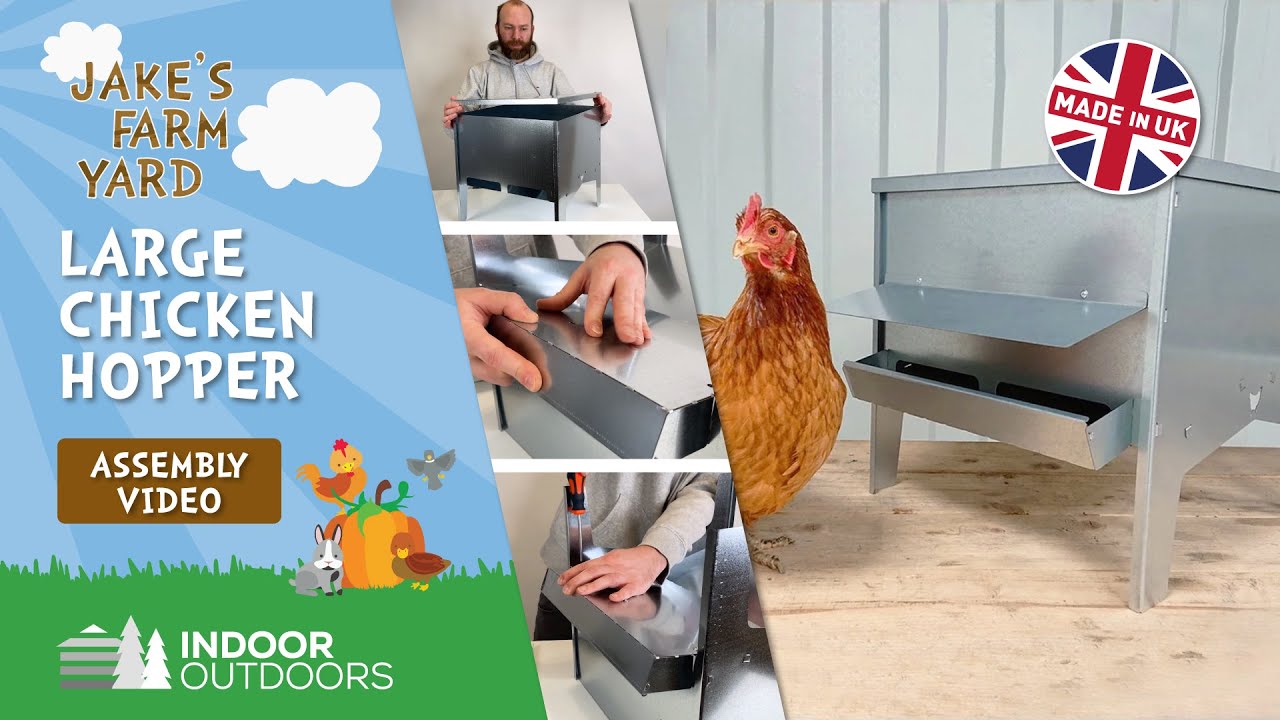 Jake's Farm Yard | Large Galvanised Steel Chicken Hopper | Product Assembly & Showcase | ID454