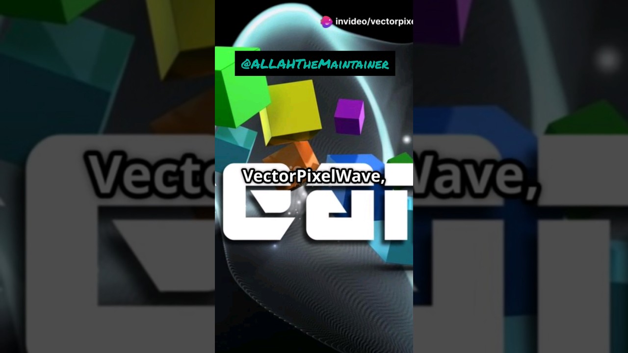 Vector Pixel Wave On Red bubble 