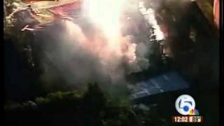 Roof collapses in house fire, explosion