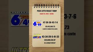 Lotto Result Today 9pm Draw August 23, 2026 PCSO #lotto #lottoresulttoday #6/58  #pcsolottoresults