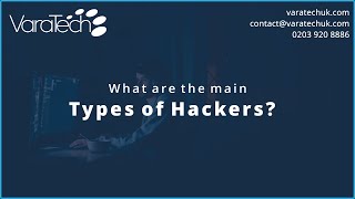 What are the 3 Main Types of Hackers?