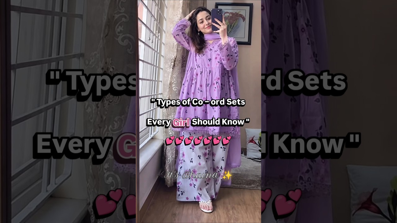 Types of Co - ord Sets Every girl should know/it's Bhavna#fashion#fashiontrends#shortsfeed#ytshorts