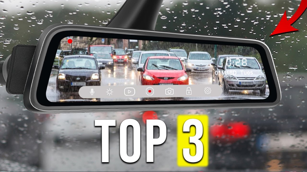 Dashcam Miroir 4K+2.5K Avec GPS - Caméra Avant/Arrière IP69 Pour Voiture