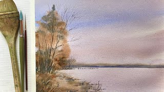 I’ve Been Commissioned To WRITE A BOOK!!! Watercolor Landscape Painting Loose Watercolour Lake Trees