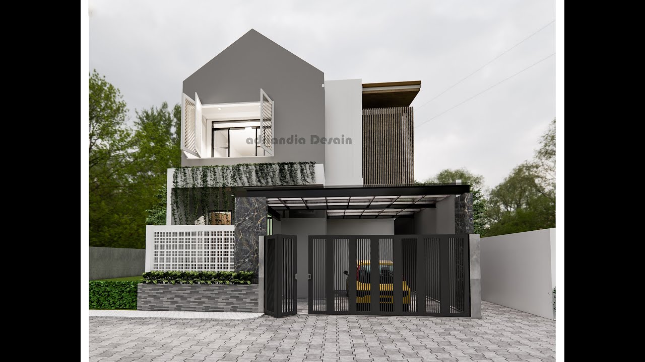 Rumah Keren Desain rumah 9x15 taman luas dan rooftop - YouTube