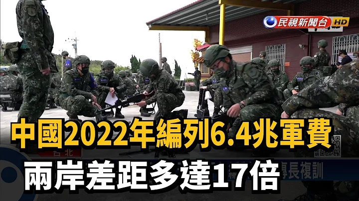 中國2022年編列6.4兆軍費　兩岸差距多達17倍－民視新聞 - 天天要聞