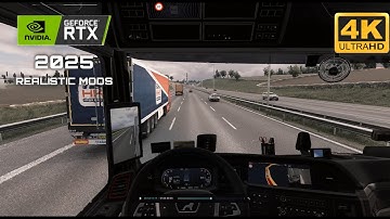 Ets2 4K Graphics | Realistic Mods | Snowymoon + Head Tracking [RTX 4070] PC Gameplay