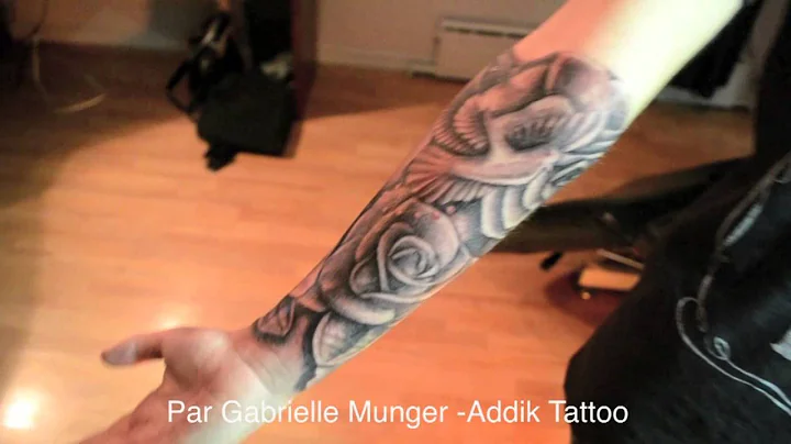 Gabrielle Munger Half sleeve tattoo presentation
