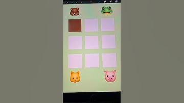 Mixing Colors from Emoji with Procreate. 🐻🐸🐱🐷 #shorts