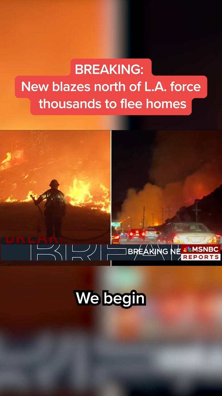 New blazes north of L.A. force thousands to flee homes