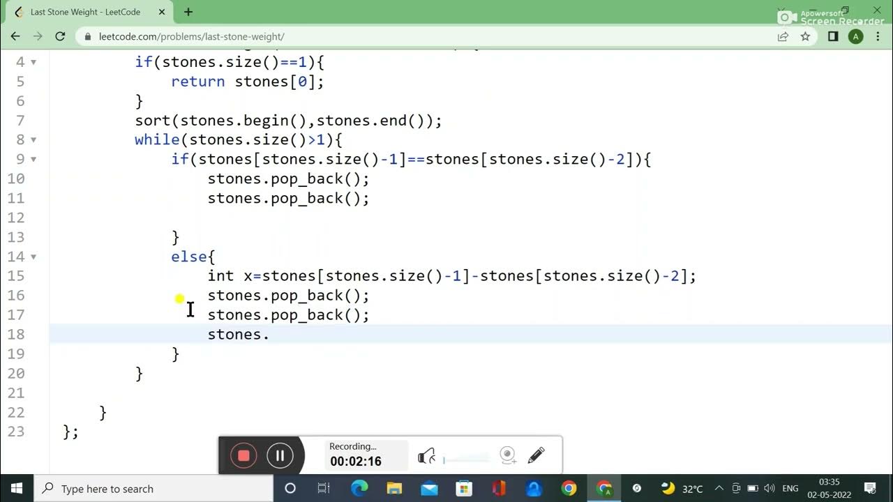 1046. Last Stone Weight || LEETCODE SOLUTION || IN C++ || DATA ...