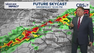 WATCH: CBS19 Chief Meteorologist Brett Anthony issues weather impact alert for Wednesday storms