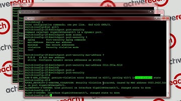 Enabling Cisco Switch Port Security