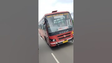MSRTC Eicher Bs6 Lal Pari On Gadhinglaj Swargate Route Overtaking