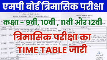 MP Board Trimasik Pariksha Time Table 2021-22 । mp board trimasik time table । mp trimasik paper