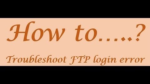Troubleshooting ftp login error!