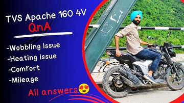 Wobbling issue, Heating, comfort, Mileage | QnA🤩 | TVS Apache 160 4V |With Prabhpreet