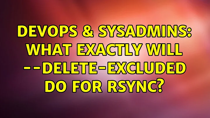 DevOps & SysAdmins: What exactly will --delete-excluded do for rsync?