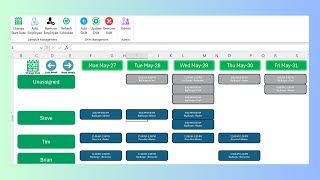 prepare work shift roster schedule in excel