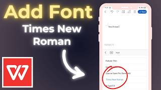 How To Add Times New Roman In WPS Office screenshot 4