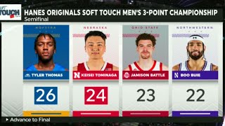 Hanes Originals soft touch Mens 3-PT Championship | College Slam Dunk & 3-Point Championships screenshot 5