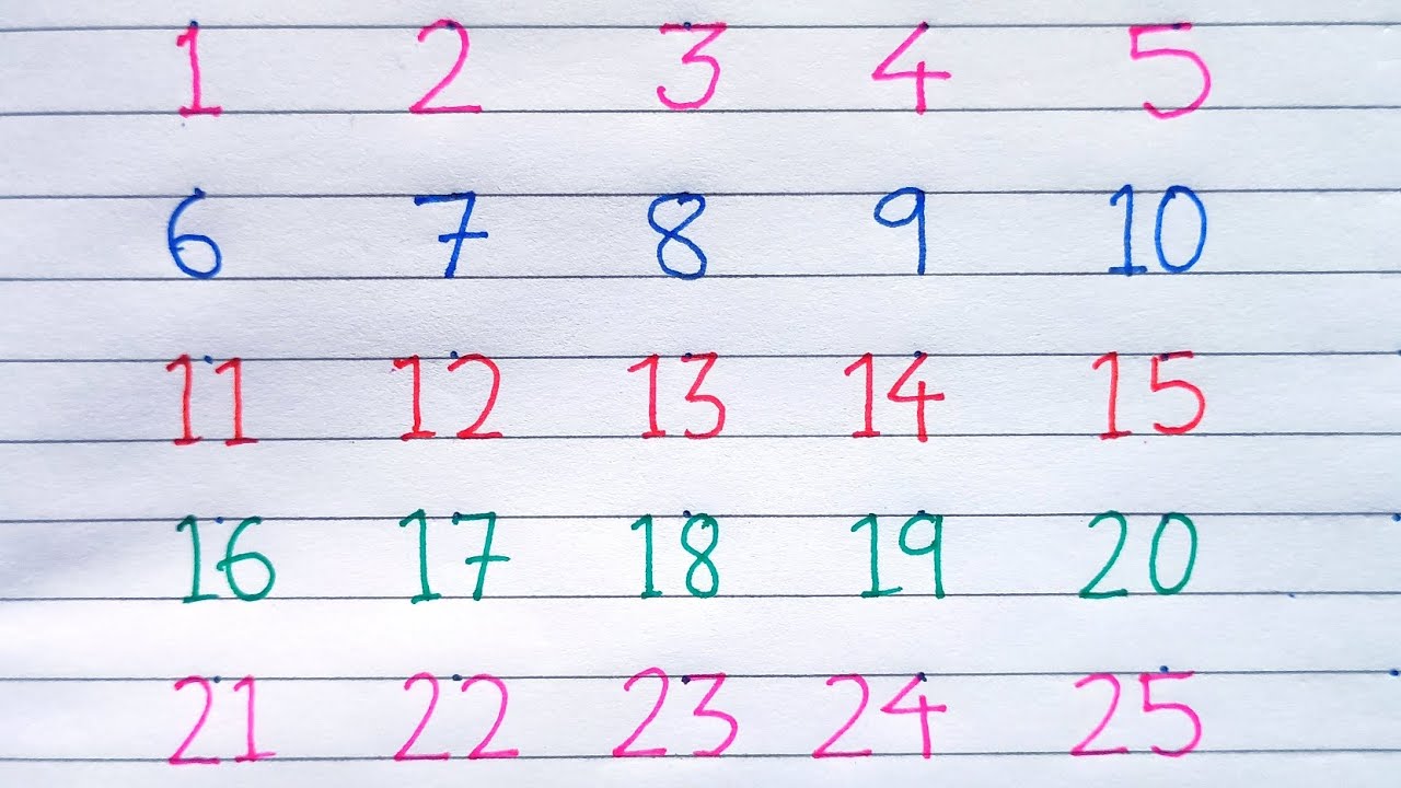 1 to 50 Counting | Kids Counting 1-50 | Calligraphy Video | Number Counting Math 21 #maths #viral 