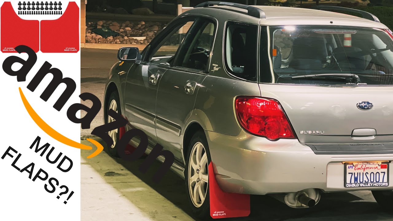 INSTALLING AMAZON (A-PREMIUM) MUD FLAPS ON MY SUBARU?! REMOVING SUBARU IMPREZA OEM MUD GUARDS