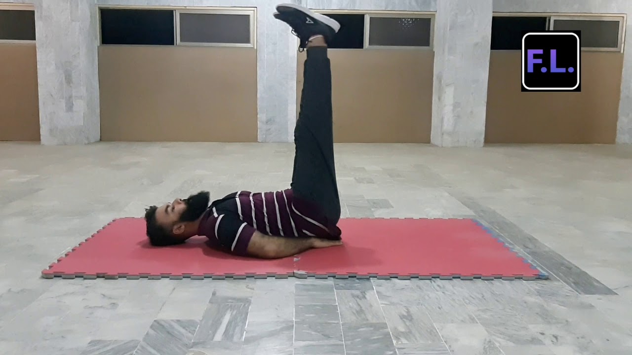 Supine Lying Dynamic Leg Raises - YouTube