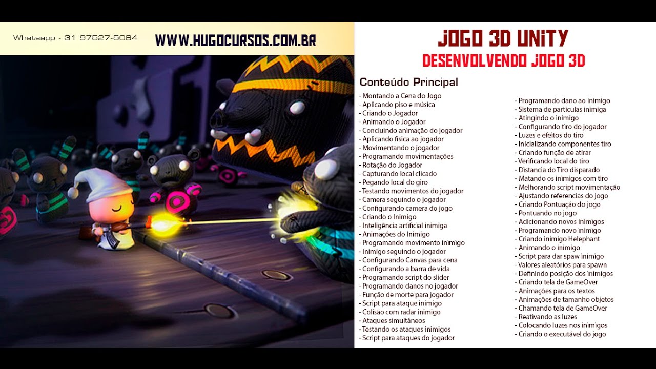 Jogo 3D com Unity - Aula 01 - Criando um Jogo 3D - YouTube