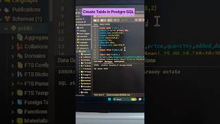 Create Table in Postgre SQL #sql #mysql #shorts #excel