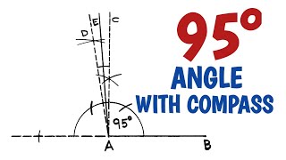 How to construct 95 degree angle with compass........