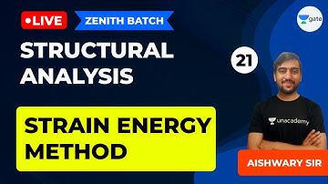 Strain Energy Method | Lec-21 | Structural Analysis | GATE/ESE Civil Engineering Exam