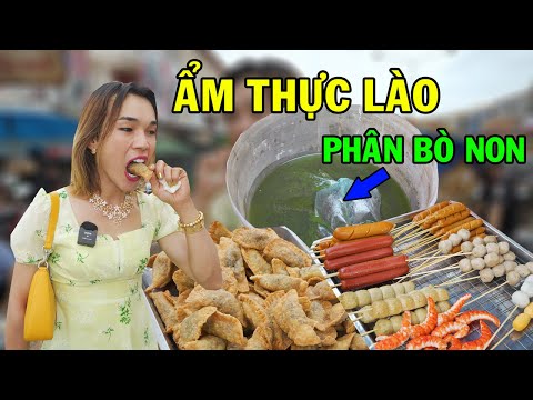 Ty Thy du lịch Lào có món NẶM PỊA đặc sản vùng cao – Ty Thy Vlog Gỏi đu đủ