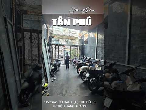 122.9m2, NỞ HẬU ĐẸP, THU ĐỀU 56 TRIỆU/THÁNG, MẶT TIỀN LÊ TRUNG ĐÌNH, TÂN PHÚ, 3 TẦNG