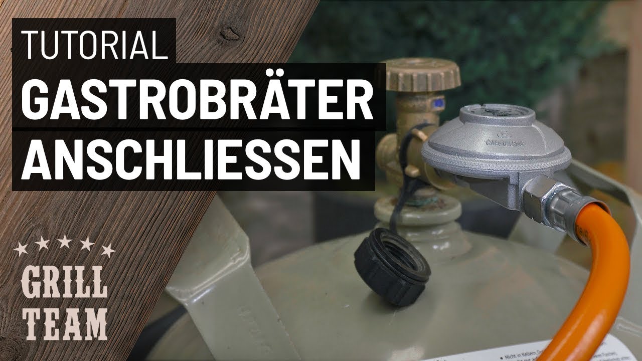 Gasflasche an Gastrobräter anschließen | Anleitung - YouTube