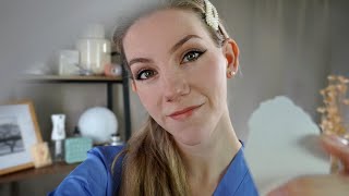 Allergy Tests With Stickers on Your Face 🤧 Close Face Attention ASMR, Medical Roleplay for Sleep