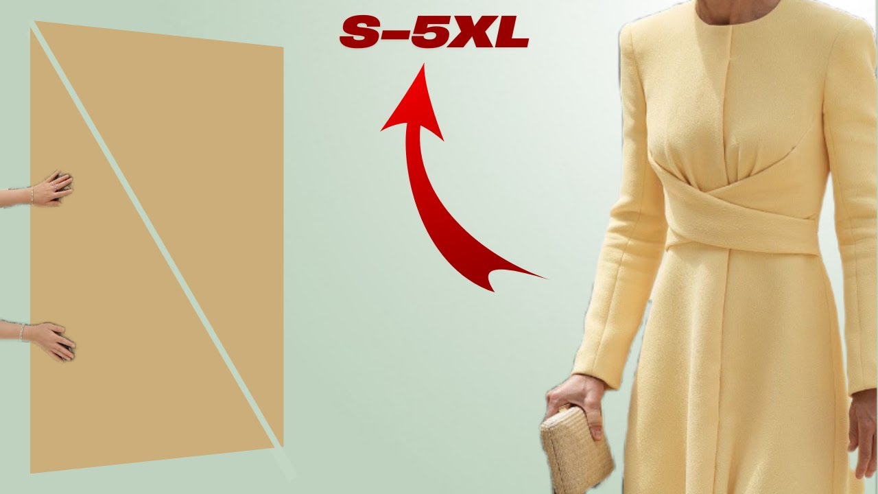 VERY EASY Cut in 5 Minutes, Pattern and A-line dress that fits all sizes