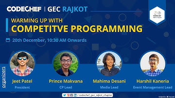 Warming Up with CP || Codechef College Chapter || Codechef