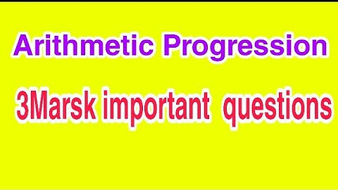 Arithmetic Progression SSLC | SSLC Mathematics Passing Package