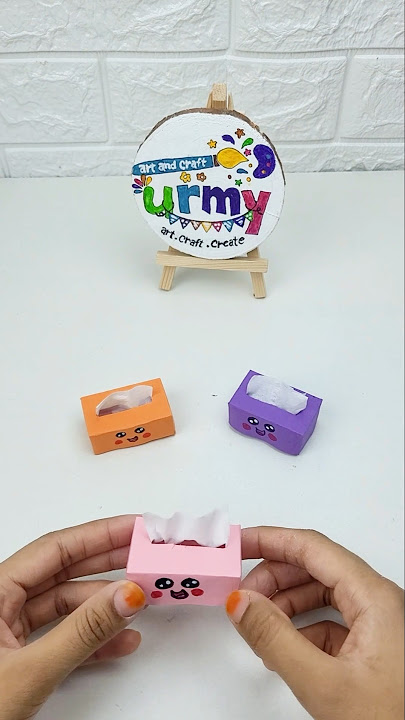 Cute Mini tissue box #papercraft #orgamicraft #artandcraft #indiancrafts #sort #urmyartandcraft
