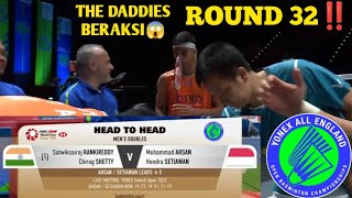 MD-Satwiksairaj Rankireddy/Chirag Shetty(IND) VS M.Ahsan/Hendra Setiawan(INA)-ALL ENGLAND-Round 32