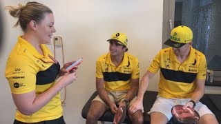 FUNNY: Nico &amp; Carlos answering questions about the season | F1 Abu Dhabi GP 2018