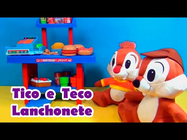 TICO E TECO NA LANCHONETE DA TIA CRIS - Elly e Pato TAMBÉM VÃO - Divirta-se  !! OK #TiaCris 