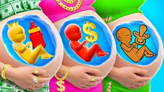 Unbelievable Poor vs Rich Pregnant Situations | Rich vs Broke Pregnancy Moments by RATATA BOOM