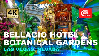 Bellagio Hotel Conservatory & Botanical Gardens Walking Tour[4K], Las Vegas, NV