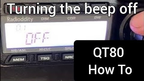 Radioddity QT80 Turning the beep off