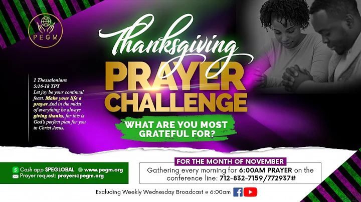 PEGM Thanksgiving Prayer Challenge: 11/05/2022 (In...