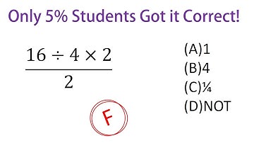 16 Divided by 4 times 2 all over 2 = ? | The Basic Math Problem that Many Get WRONG | MathMint