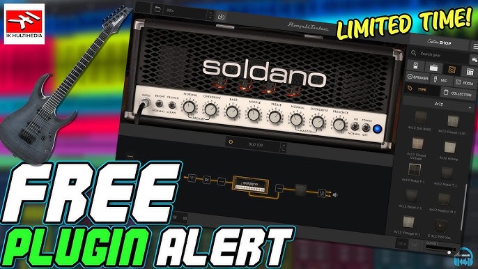 Free Plugin Alert Amplitube 5 Soldano Slo 100 Guitar Amp Limited Time Youtube